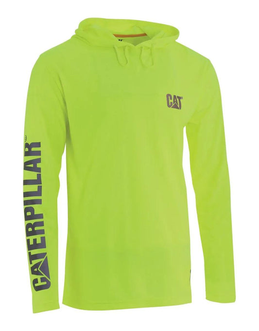 Men's HiVis UPF Hooded Long Sleeve Tee